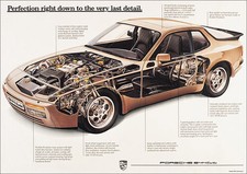 Porsche 944 Turbo Cutaway Classic Car Poster Prints Picture A1 A3+ 928, 924,