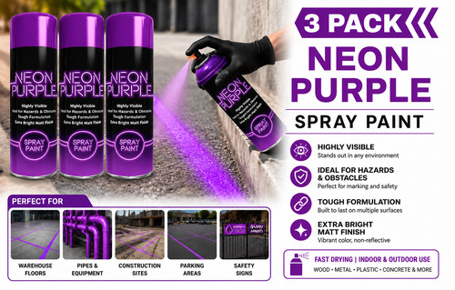 Neon purple spray paint - x,