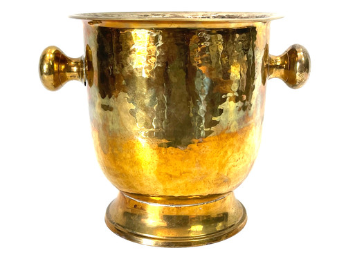 Vintage hammered brass footed - vintage,