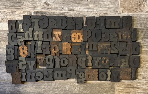 Antique letterpress wood block - antique,
