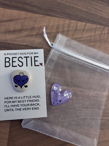 Hand painted bestie - hand, “bestie”