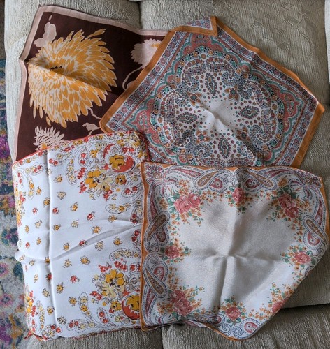 Four vintage silk - vintage,