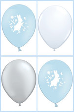 Blue White Silver Latex