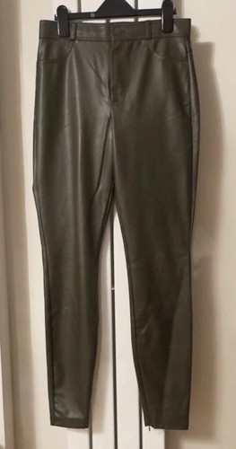 Zara faux leather khaki - faux,