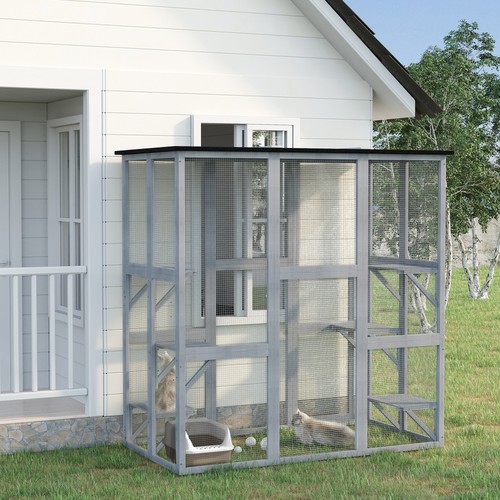 Wooden cat house - wooden,