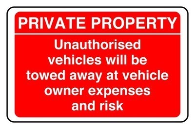 Private property unauthorised - private,