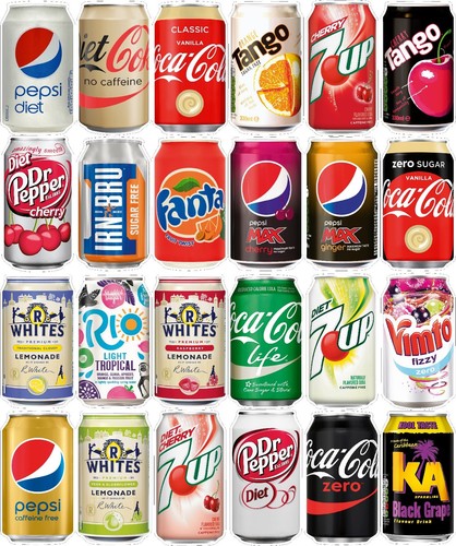 Soft drink stickers - soft, can