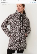 Luis Civit  Black & White Print Reversible Padded Parka Jacket  Size 10/12