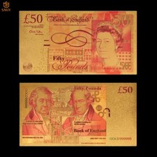 Stunning £50 Note 24K Gold