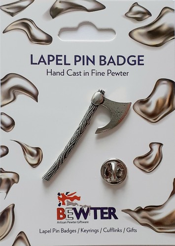 Axe pewter lapel - lapel, badge