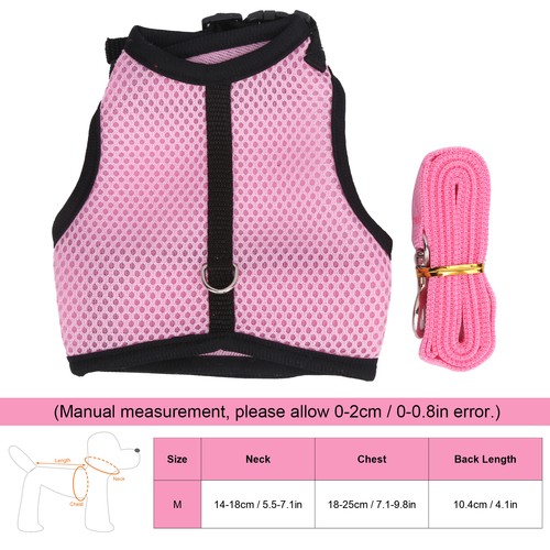 Pet pink mesh traction harness - pet,