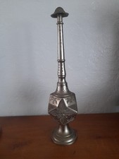 Vintage ASIAN / MIDDLE EASTERN engraved white metal Rose Water Sprinkler