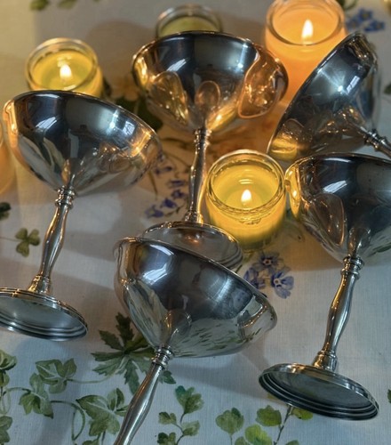 Vintage silver tone metal - tone,