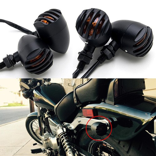 Black motorcycle turn - black,
