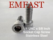1/4 unc x 5/8 socket head cap screw stainless steel allen bolt national course