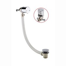 Mixer Tap Waste Overflow Bath Filler Clicker Temperature Control Chrome ENKI W59