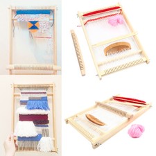Beech Wooden Weaving Loom Machine Tapestry Wool Hand Knitting DIY Tool Kit NEW