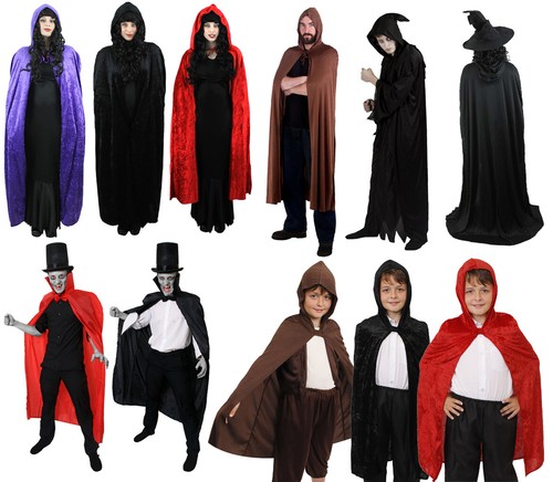 Hooded cape velour - velour, halloween