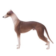 Simulation Brown Greyhound Model Ornaments Desktop Decoration Children Toy Gift
