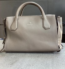 Genuine Taupe Leather Double Handled Bag, Modalú