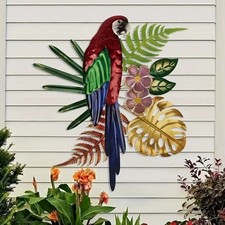 Colorful Metal Parrot Leaf