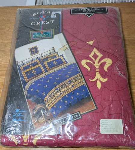 Royal crest curtains fleur - royal,
