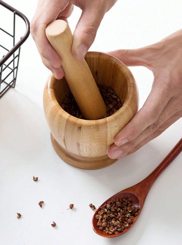 Wooden pestle mortar - wooden,