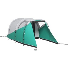 Outsunny 3000mm Waterproof Camping Tent with 2 Rooms for 3 Man, Green