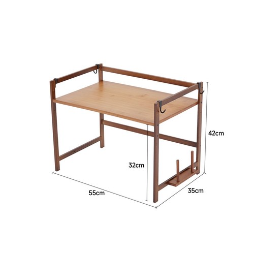 Bamboo countertop storage rack - countertop,