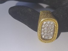 Mens 18ct Gold Diamond 0.5ct Paved Pinky Ring 12.1g H.M. no offers