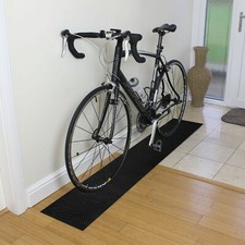 Long Rubber Bike Motorbike Floor Protector Mat Anti Slip Hallway Garage