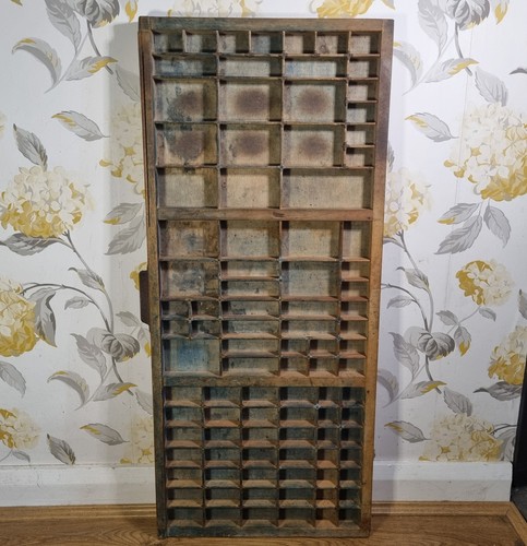 Vintage large wooden printer - vintage,