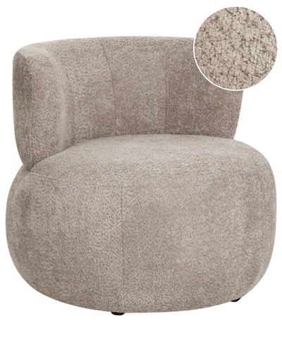 Armchair volda chenille taupe - chenille,
