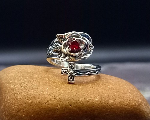 Sterling silver spoon ring - sterling,