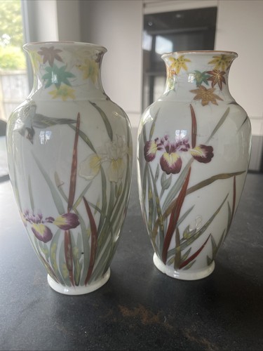 Pair oriental hand painted - of,