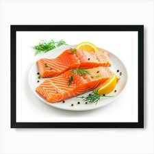Salmon On A Plate 1 Art Print