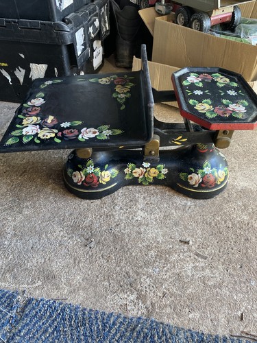 Vintage hand painted weighing - vintage,