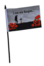 Lest We Forget Small Hand Flag (6" x 4")
