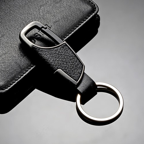 Men leather key chain ring - men,