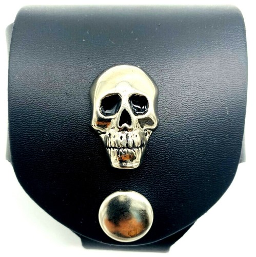 Genuine leather skull - leather,