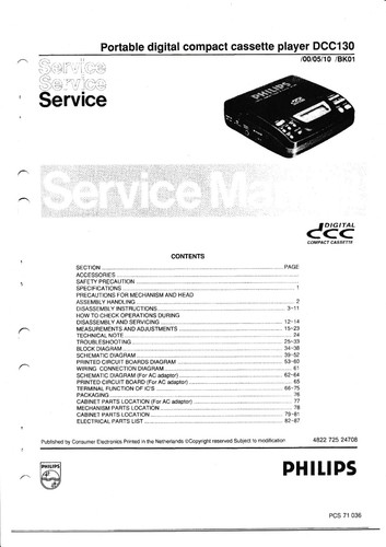 Service manual for - , philips