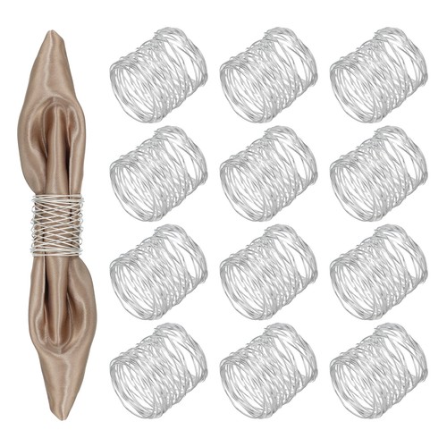 Metal napkin rings 12pcs - metal,