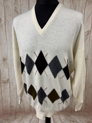 Jaeger lambswool argyle jumper - jaeger,