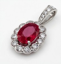 18ct white gold ruby - 18ct,