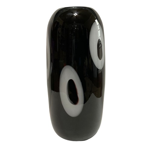 Murano art glass black cased - black,