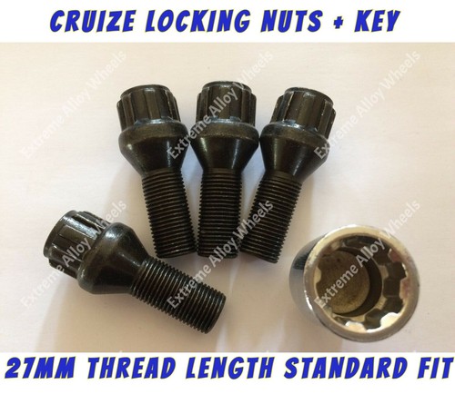Black alloy wheel locking - alloy,