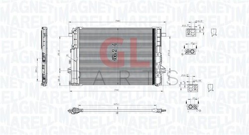 Air condenser radiator for - air, a/c