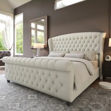 Tulip wingback Sleigh Bed