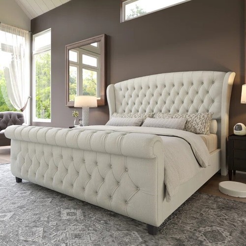 Tulip wingback sleigh - tulip, bed