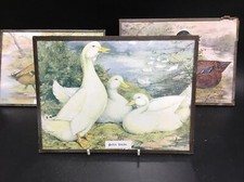 Vintage Framed Duck Prints, Rouen Khaki Campbell Pekin Ducks, Set Of 3
